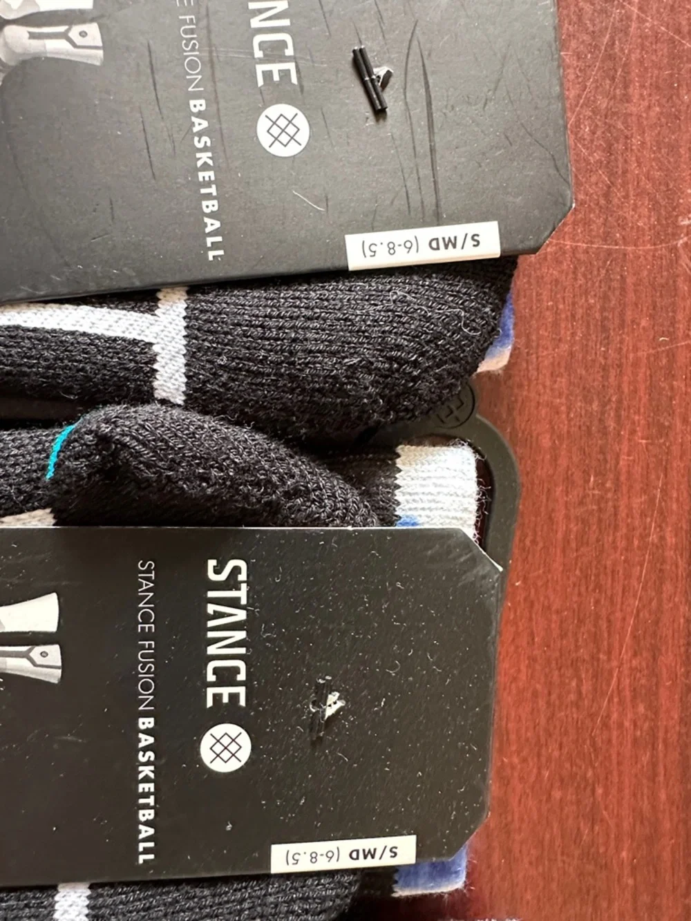 Stance Men’s Black, White & Blue Athletic Crew Socks - 3 Pack